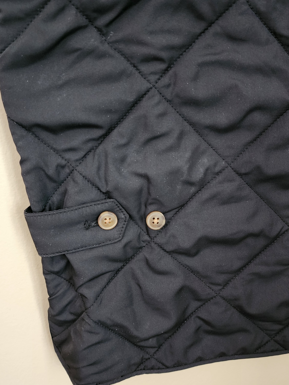 J. Crew  Men Quilted Vest Size L Black Authentic Outerwear - Picture 7 of 8